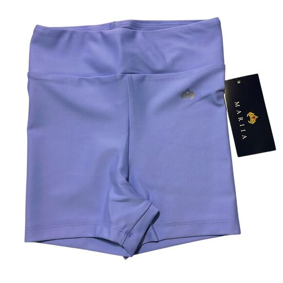 Mariia Crown dancewear high waist dance short shorts purple lilac CM NWT - Picture 2 of 6